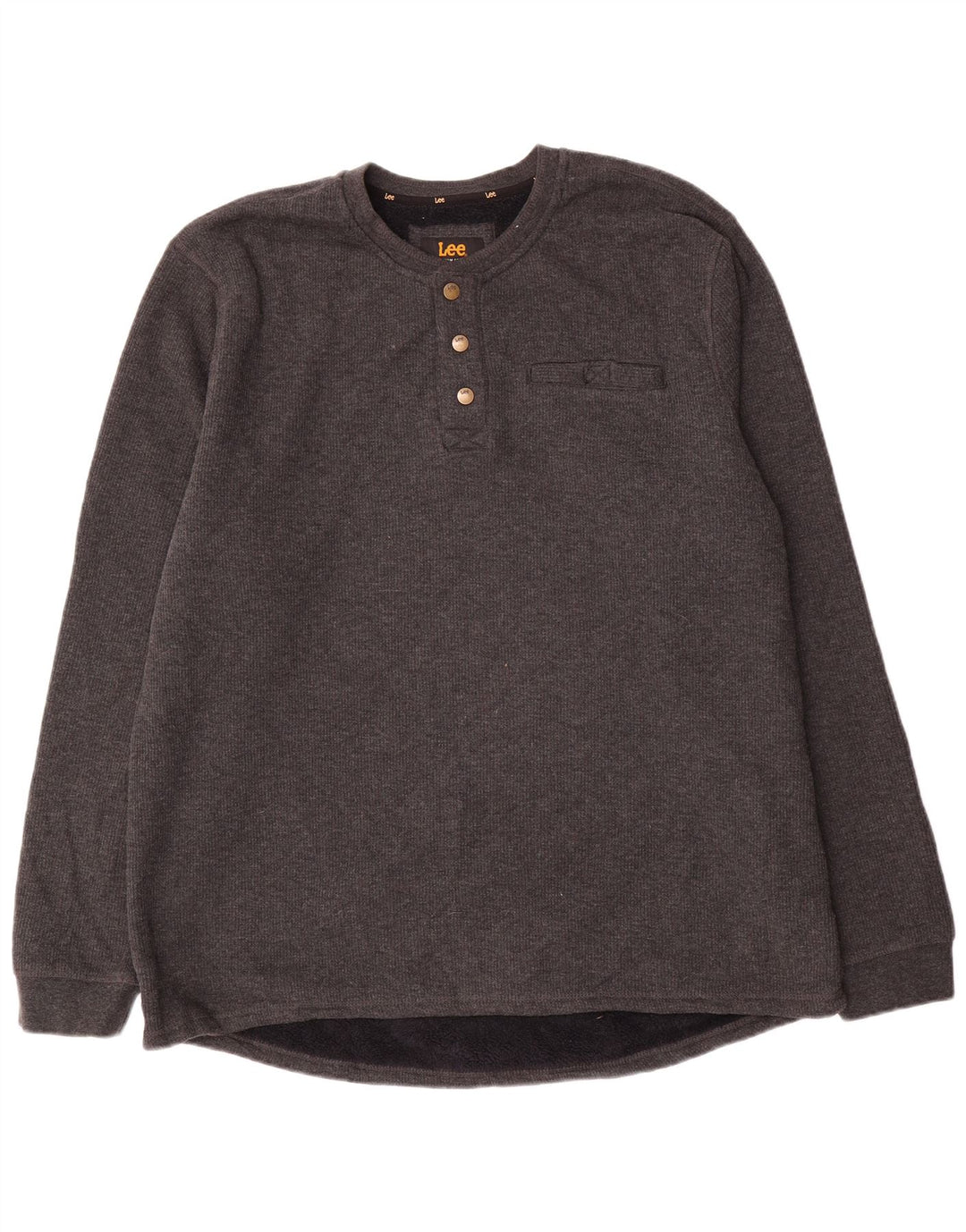 Lee Herren-Sweatshirt mit normaler Passform, XL, grau meliert, Baumwolle