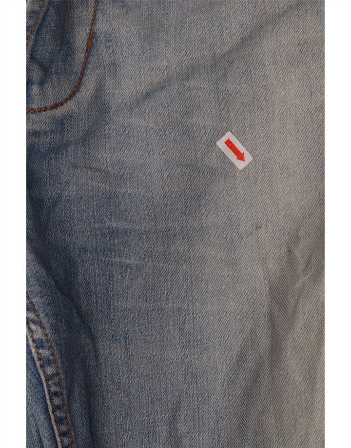 Armani Herren Straight Jeans W33 L30 Blaue Baumwolle