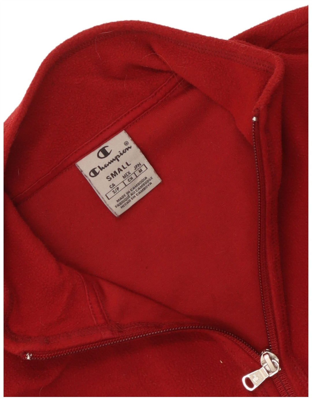 Champion Damen-Fleecepullover mit Reißverschluss, UK 10, Größe S, Rot