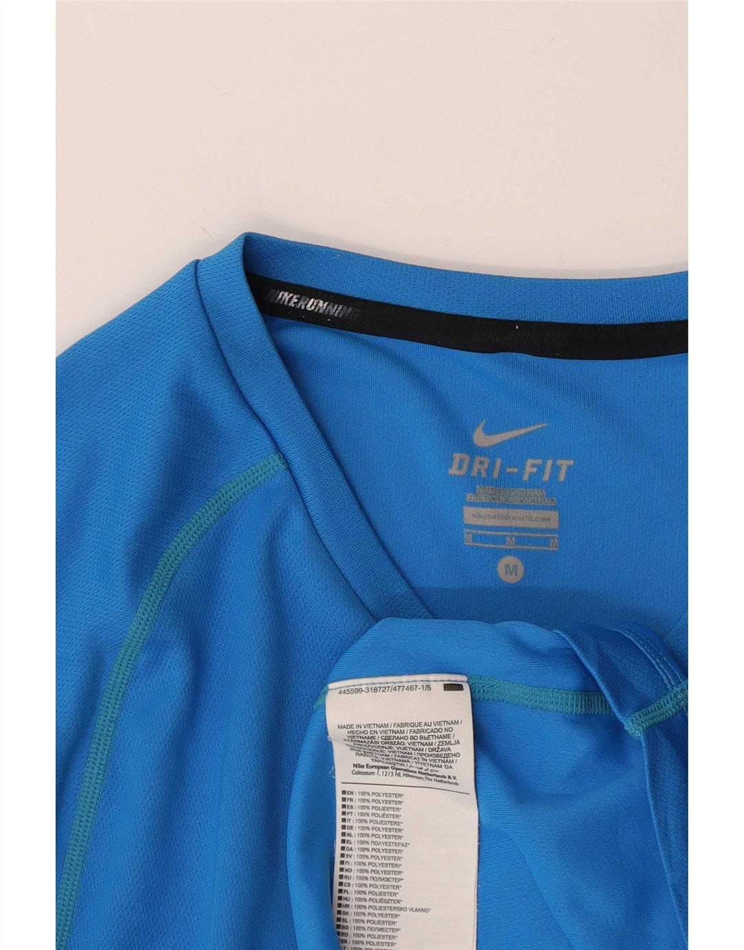 Nike Herren Dri Fit T-Shirt Top Mittelblaues Polyester