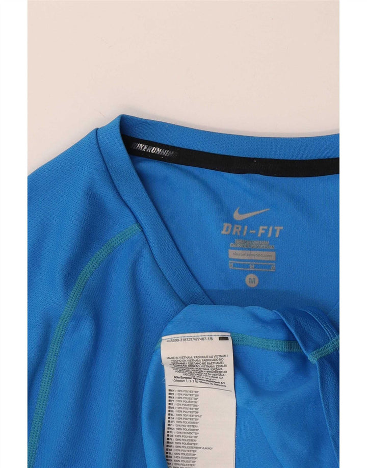 Nike Herren Dri Fit T-Shirt Top Mittelblaues Polyester