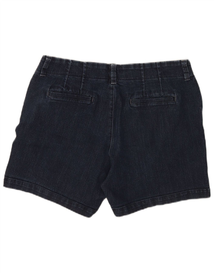 LEE Damen-Jeansshorts mit mittelhohem Bund, US 12, Größe L W34, marineblaue Baumwolle