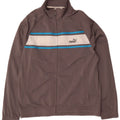 PUMA Herren-Trainingsanzug-Top-Jacke, mittelgraues Farbblock-Polyester