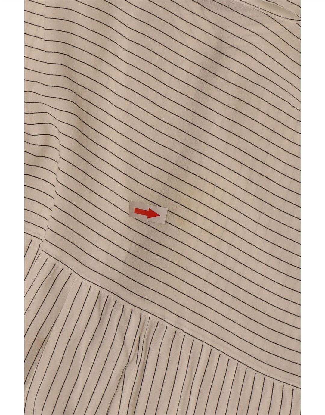 Durchsichtiges Pullover-Shirt für Damen von Zara, Gr. 16, groß, cremefarben gestreift