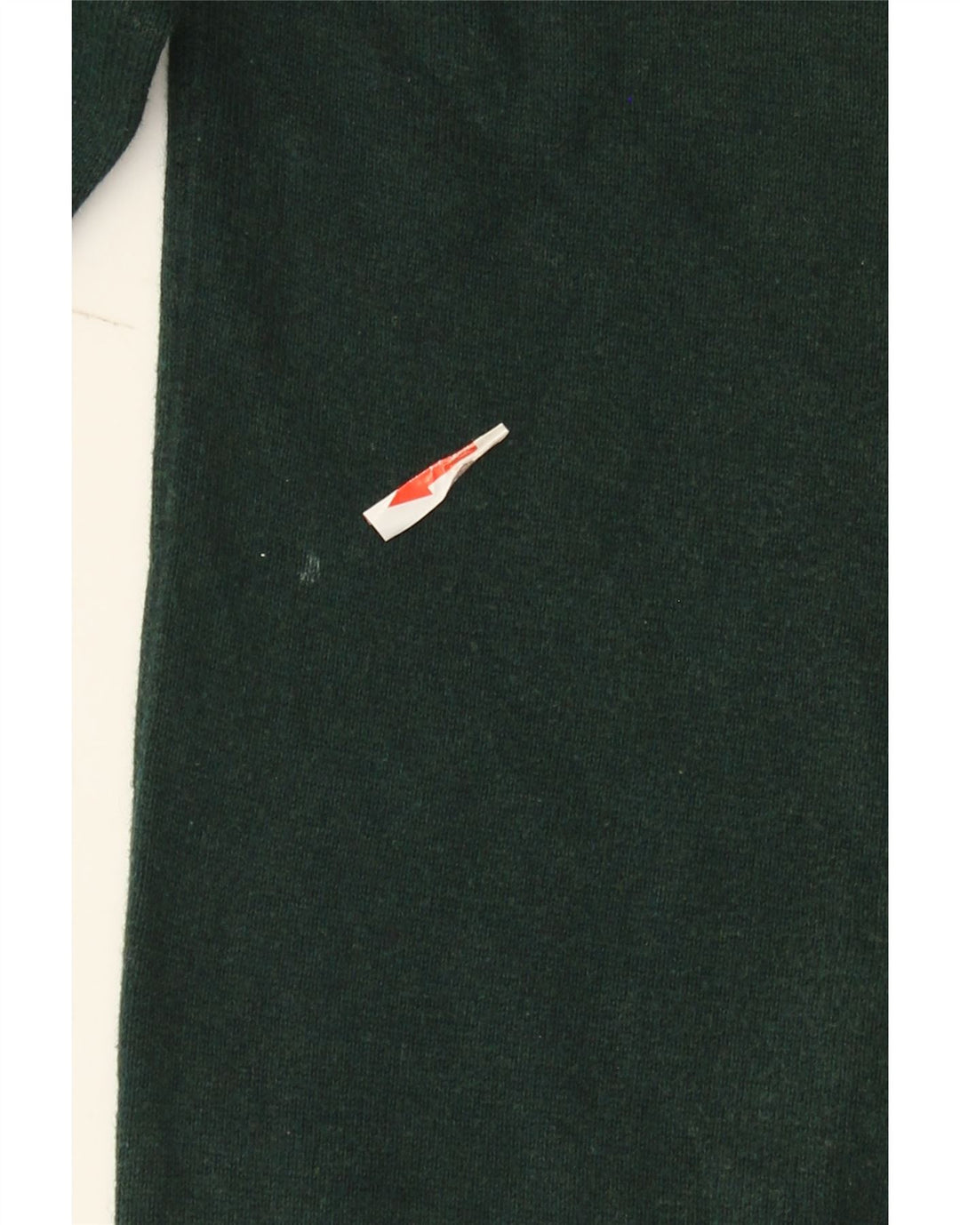 Massimo Dutti Herren-Pullover mit Reißverschluss am Hals, große grüne Baumwolle