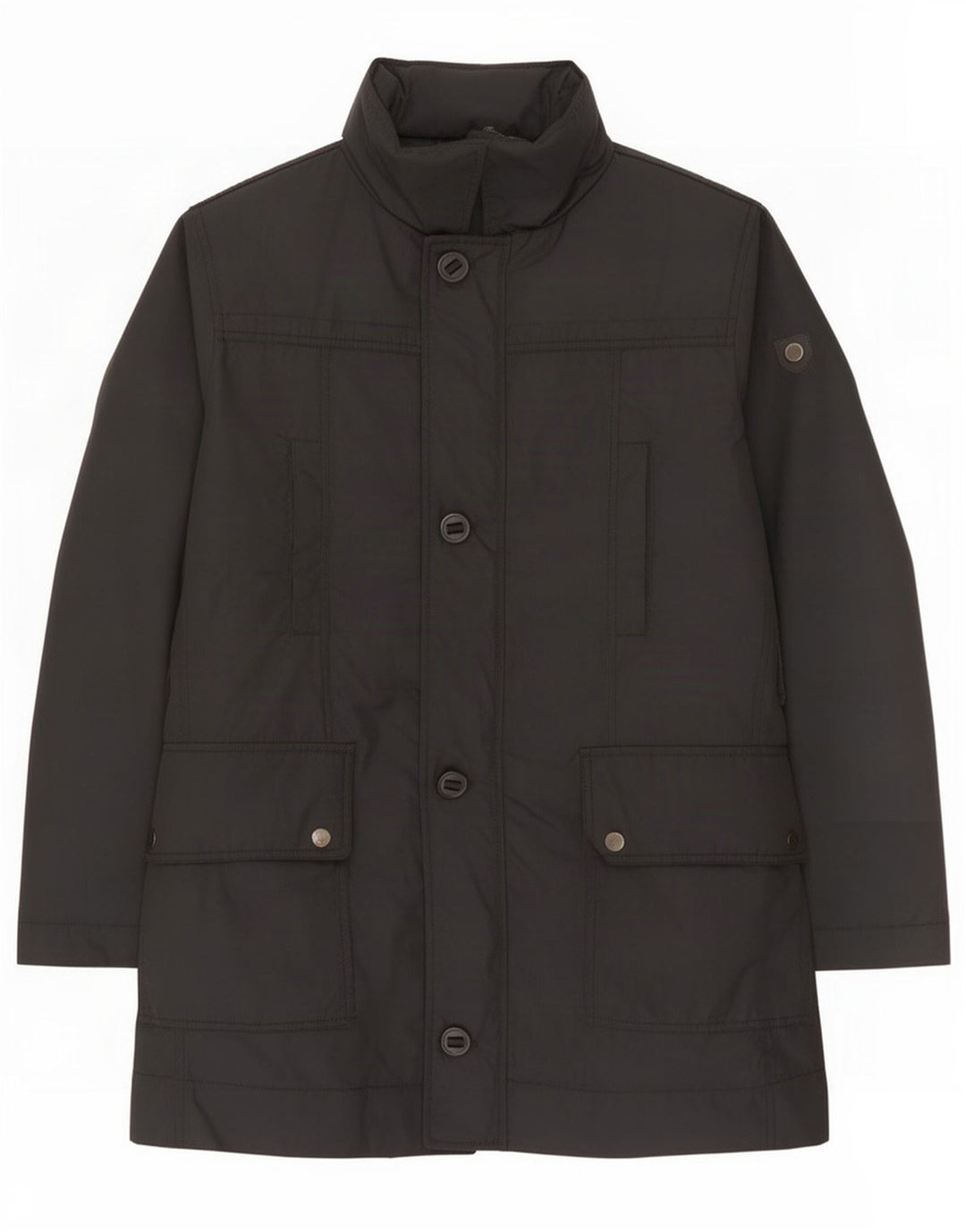 Zara Herren gepolsterter Mantel UK 40 Large Schwarz