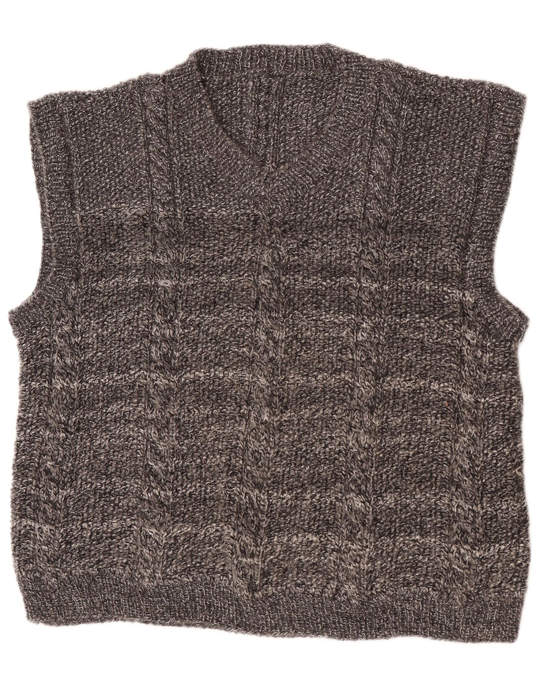 Vintage Herren Weste Tank Top XL Grau gestreift