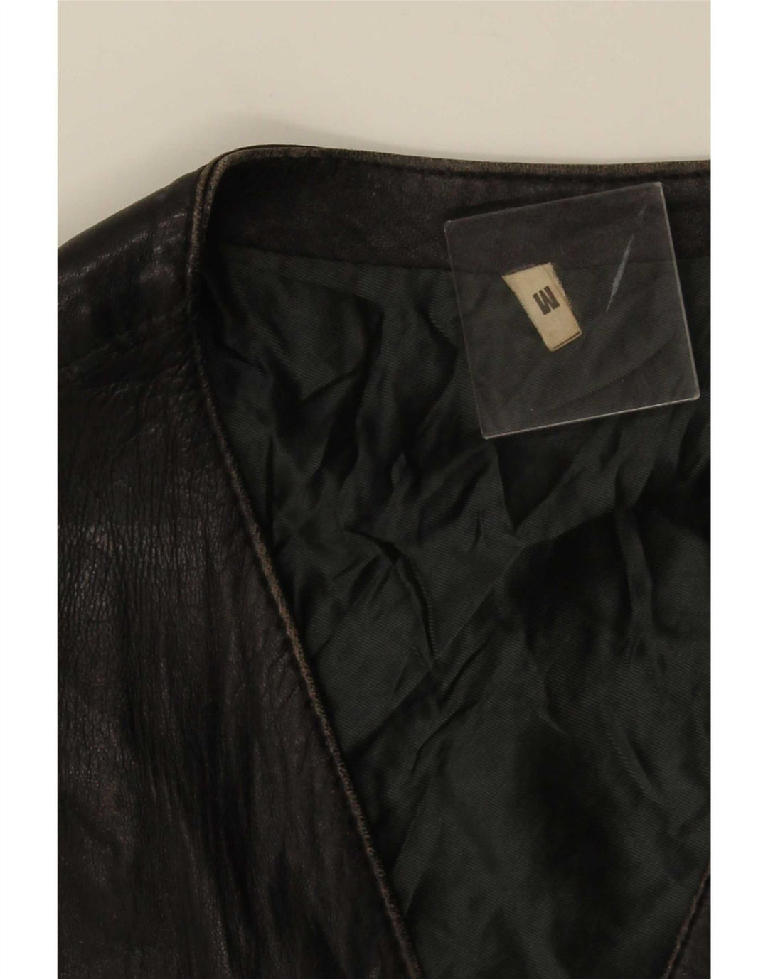 Vintage Herren Lederweste Medium Schwarz