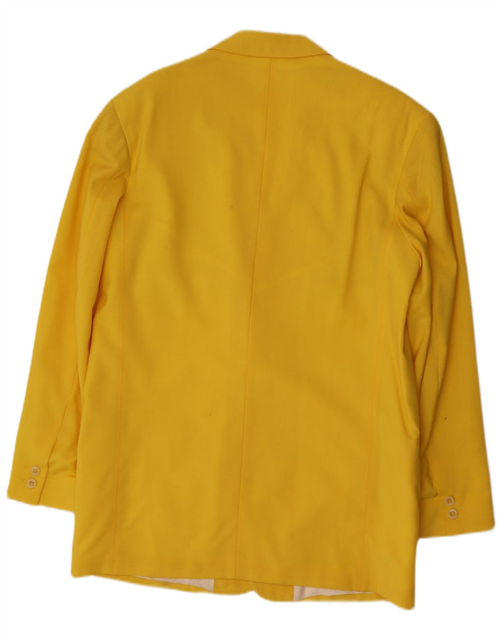 VINTAGE Herren 2-Knopf-Blazerjacke UK 40 Große gelbe Wolle