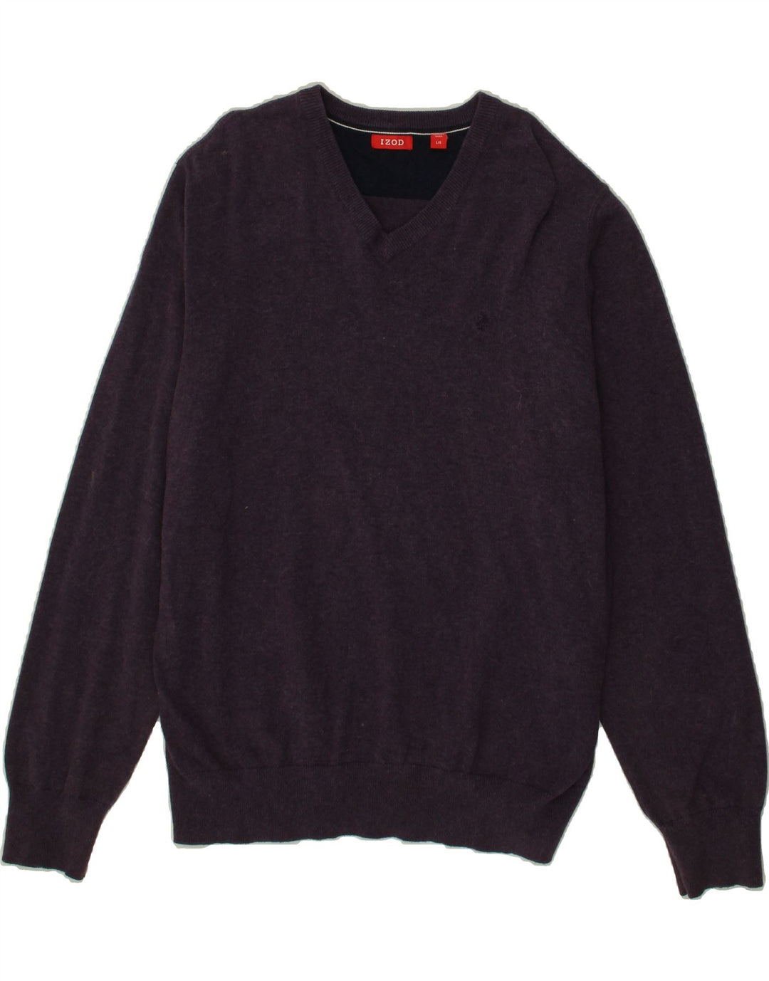 IZOD Mens V-Neck Jumper Sweater Large Purple Cotton Vintage Izod and Second-Hand Izod from Messina Hembry 