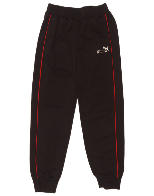 Puma Jungen-Trainingshose, Jogginghose, 11–12 Jahre, schwarzes Polyester
