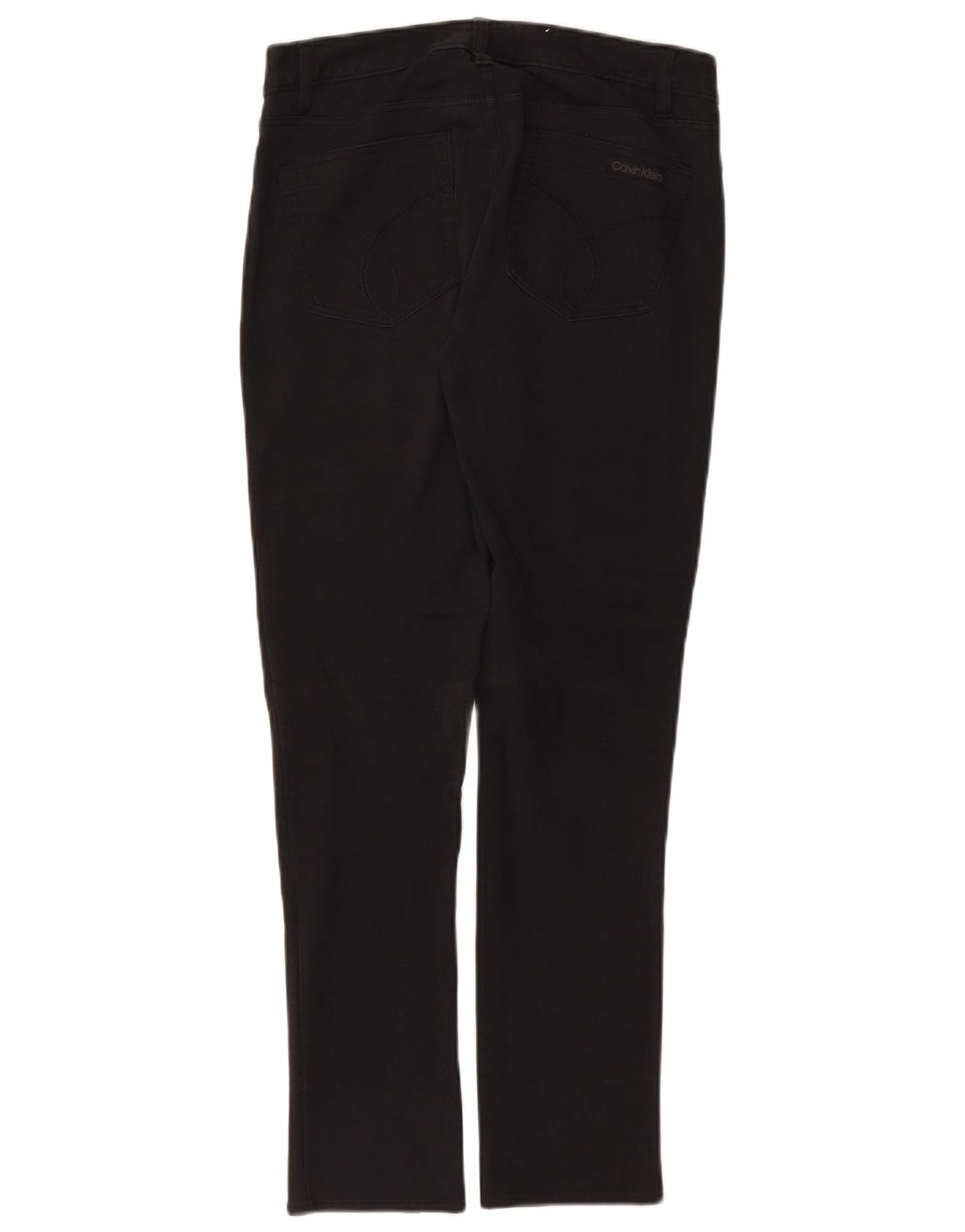 CALVIN KLEIN Damen Slim Casual Hose US 6 Medium W30 L28 Graue Baumwolle