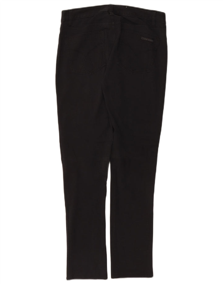 CALVIN KLEIN Damen Slim Casual Hose US 6 Medium W30 L28 Graue Baumwolle