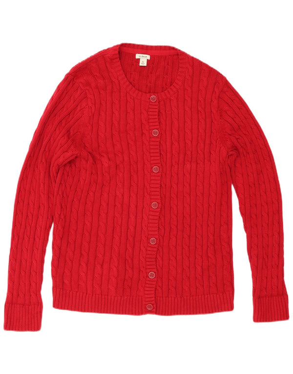L.L.Bean Damen Strickjacke UK 18 XL Rot Baumwolle