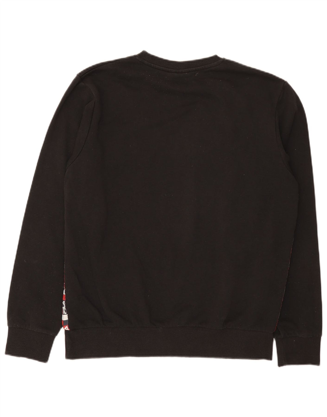 Fila Herren Grafik-Sweatshirt-Pullover aus mittelschwarzer Baumwolle