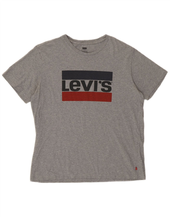 Levi's Herren-T-Shirt mit Grafik, Größe L, Grau