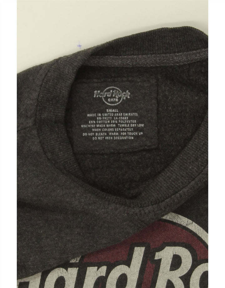 HARD ROCK CAFE Womens Amsterdam Graphic Sweatshirt Jumper UK 10 Small Grey Vintage Hard Rock Cafe and Second-Hand Hard Rock Cafe from Messina Hembry 