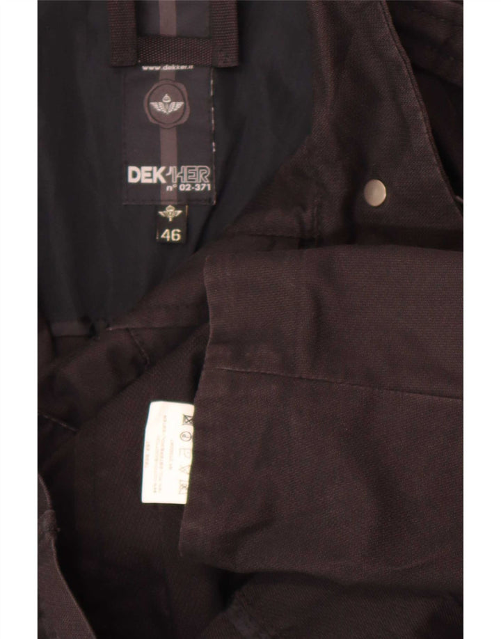 Dekker Womens Utility Jacke EU 46 Große schwarze Baumwolle