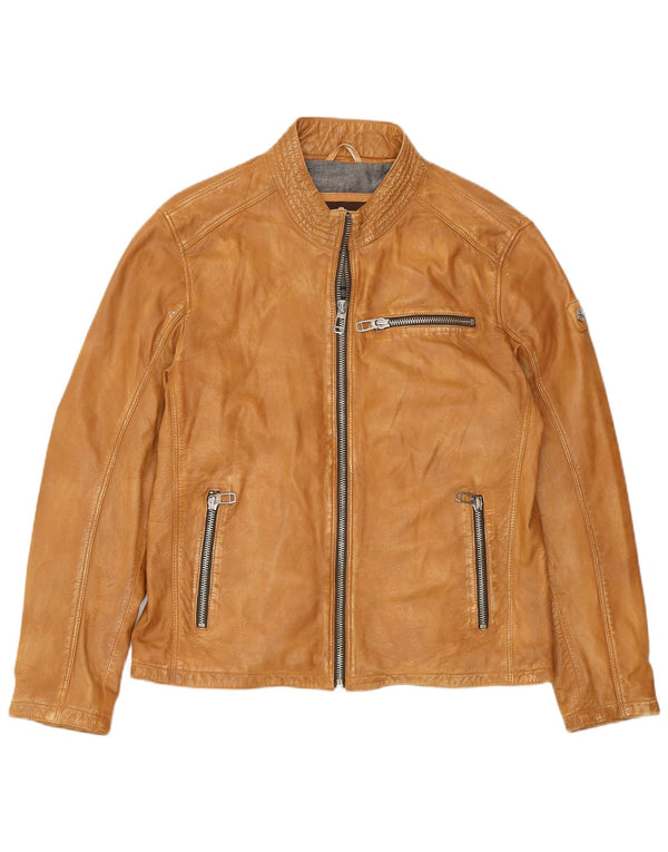 MILESTONE Herren Lederjacke UK 40 Large Beige Leder