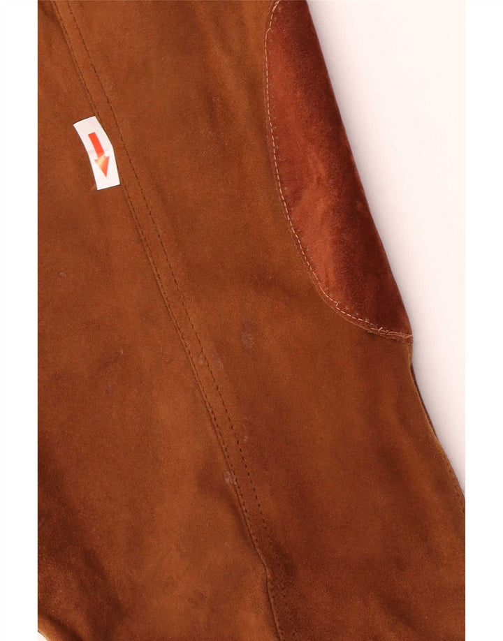 Vintage Herren Wildleder Bomberjacke IT 62 5XL Beige Leder