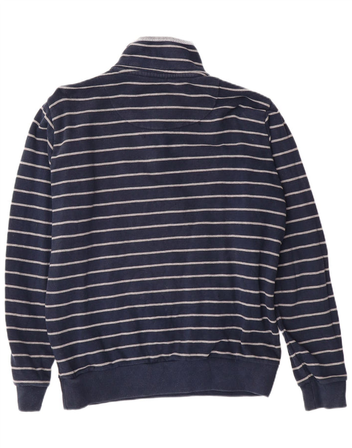 Crew Clothing Herren-Sweatshirt, Pullover, klein, marineblau, gestreift, Baumwolle