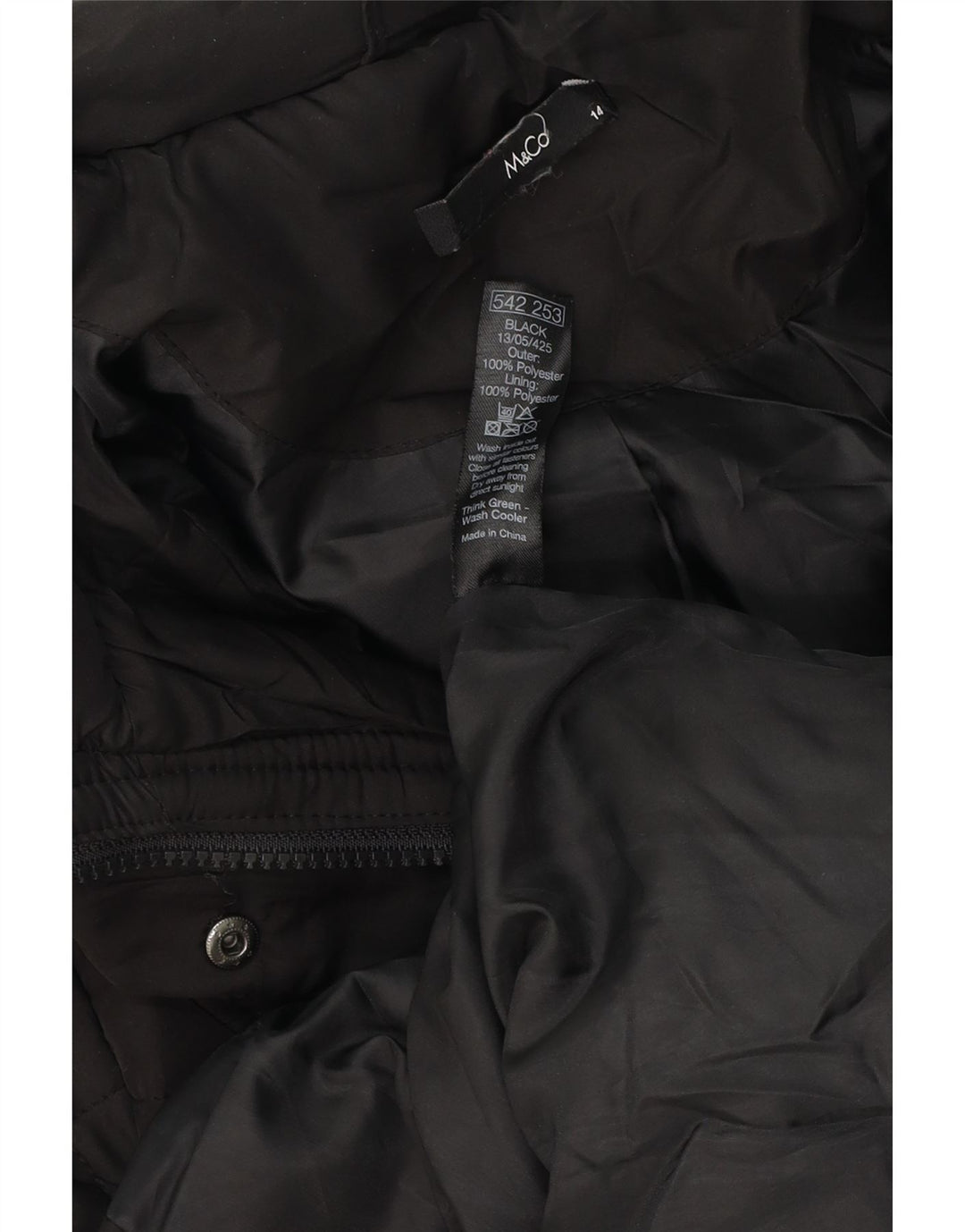 M&Co Damen-Windbreaker-Mantel mit Kapuze, UK 14, mittelschwarz, Polyester