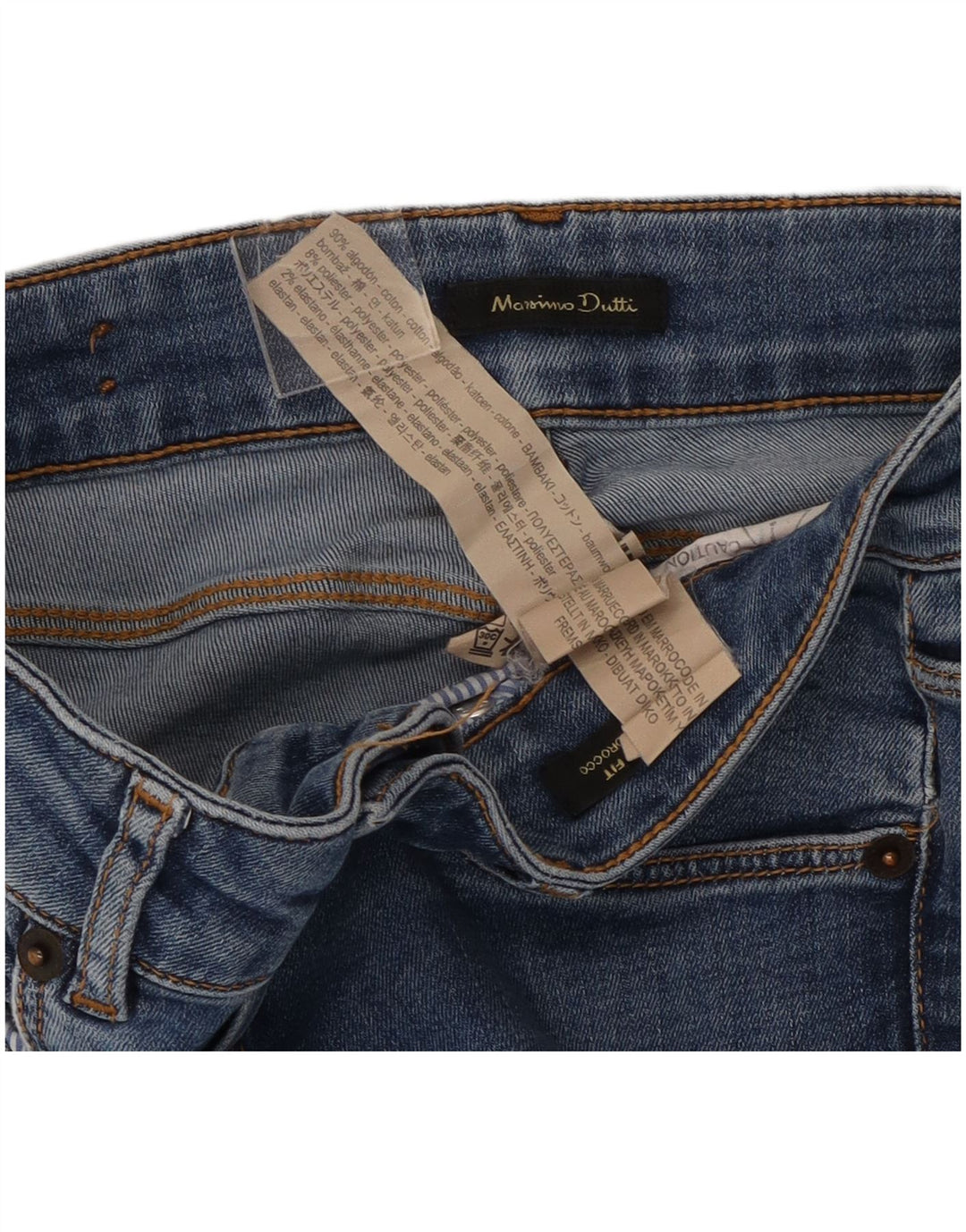 MASSIMO DUTTI Damen Skinny Jeans W26 L29 Blaue Baumwolle