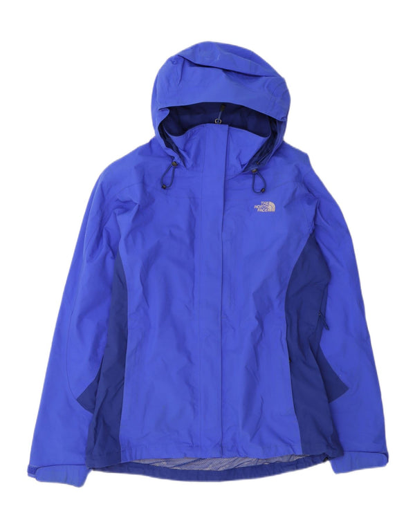 The North Face Damen-Regenjacke mit Kapuze, UK 14, Mittelblau, Farbblock