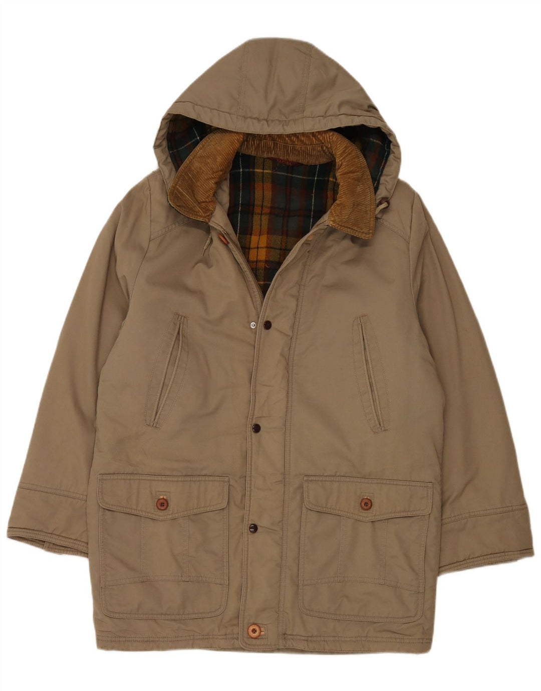 Faciba Herren Kapuzenmantel IT 54 2XL Khaki Polyester