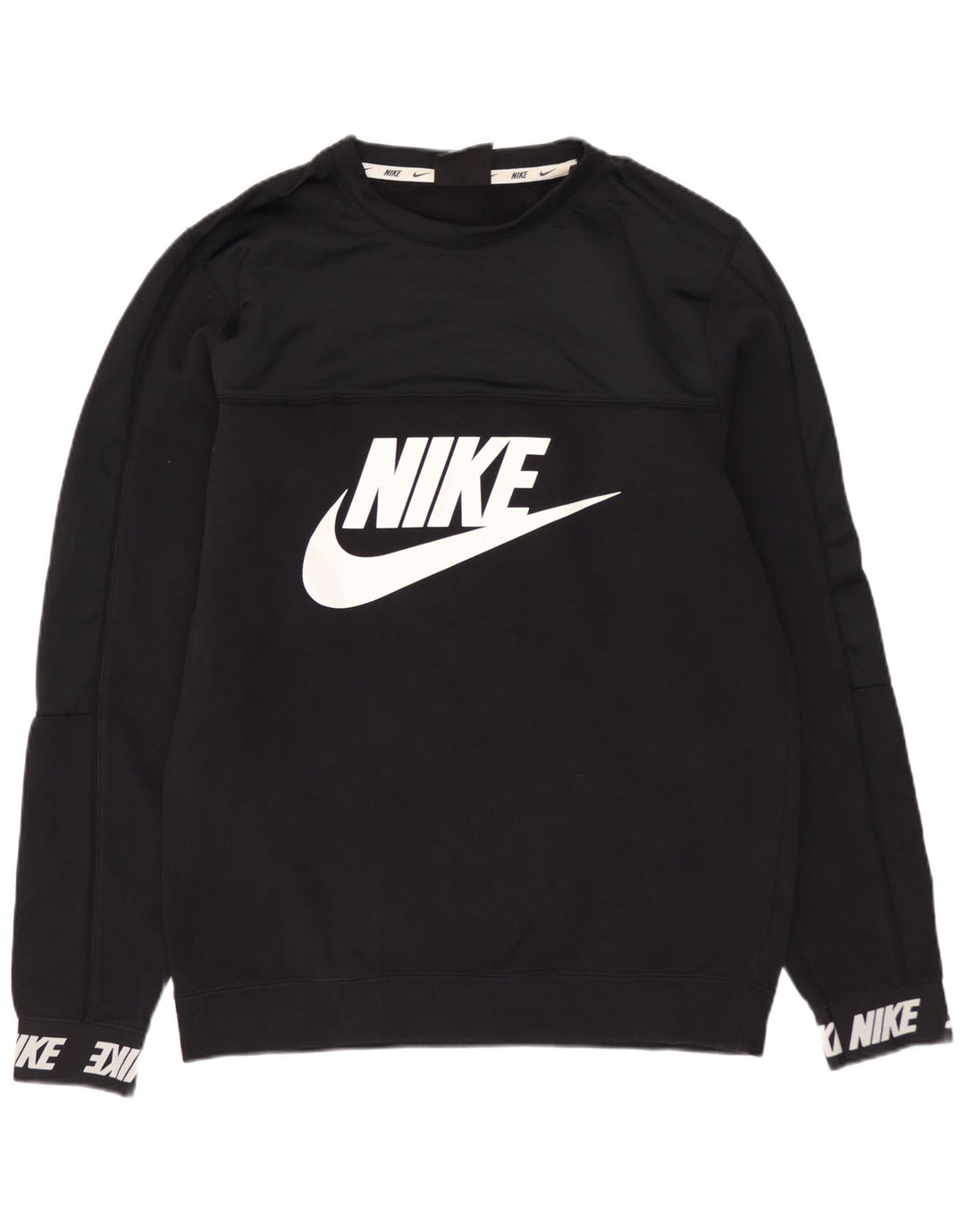 NIKE Herren-Sweatshirt mit Grafik, Größe S, Schwarz, Baumwolle