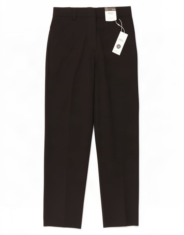 Marks & Spencer Damen-Chinohose mit hoher Taille, UK 12, M, W30, L27, Schwarz