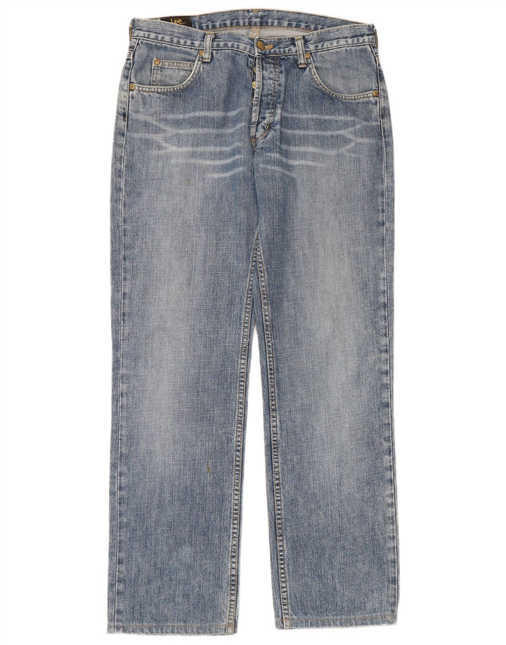 Lee Herren Seattle Straight Jeans W33 L30 Blaue Baumwolle