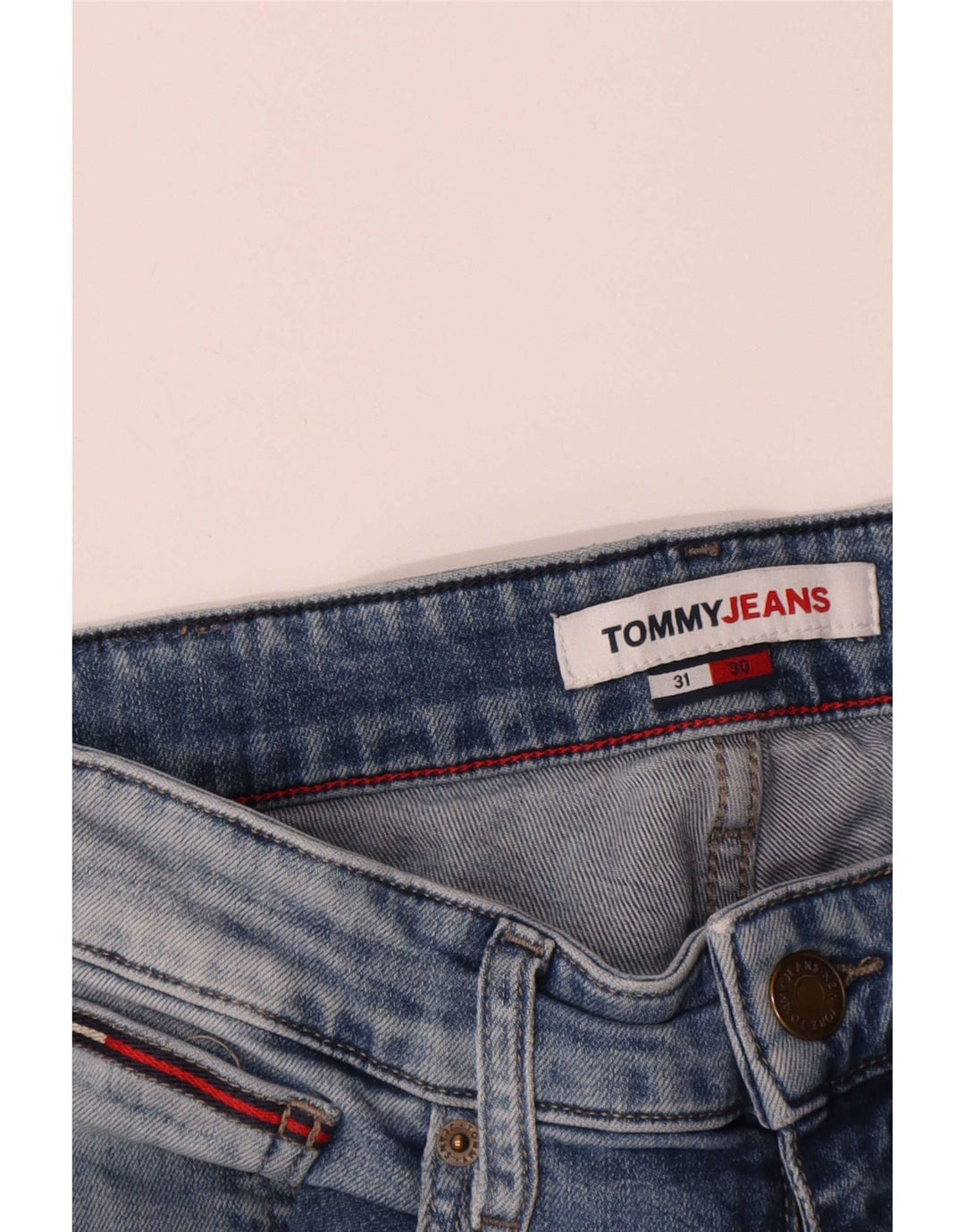 Tommy Hilfiger Herren Slim Jeans W31 L27 Blaue Baumwolle