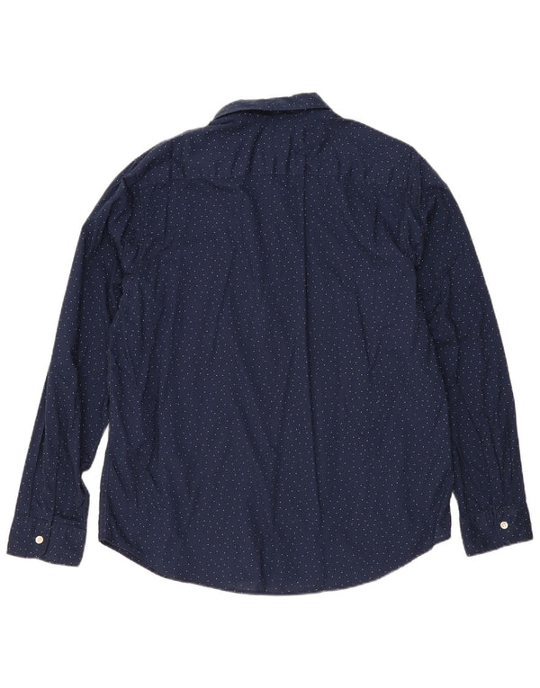 Levi's Herren-Hemd XL, marineblau, gepunktet, Baumwolle, klassisch