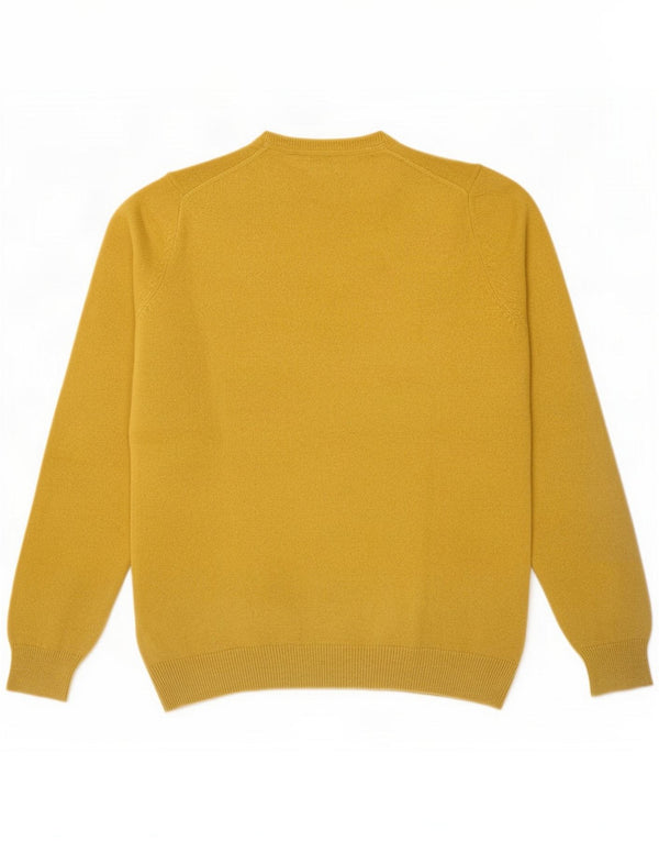 Massimo Dutti Damen-Pullover mit Rundhalsausschnitt, UK 10, Klein, Gelb