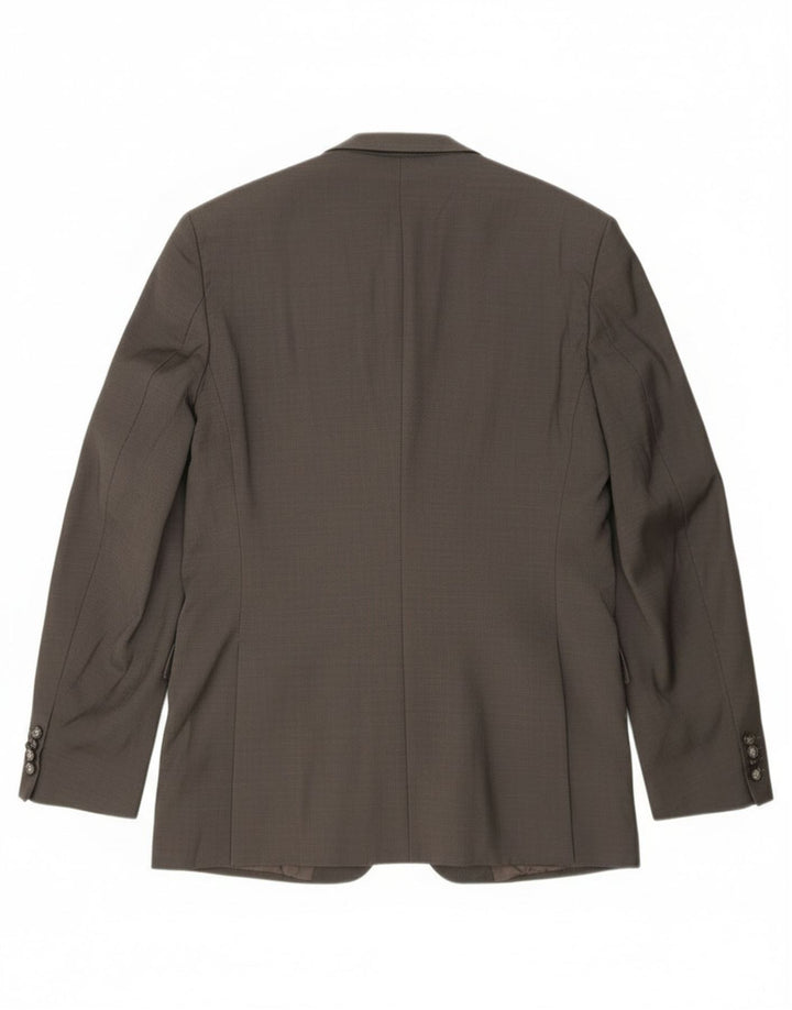 Hugo Boss Herren Longline 2-Knopf-Blazerjacke UK 42 XL Graue Wolle