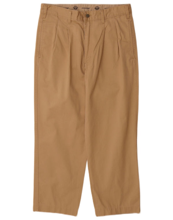 Dockers Mens Pegged Chino Trousers W32 L28 Beige Cotton