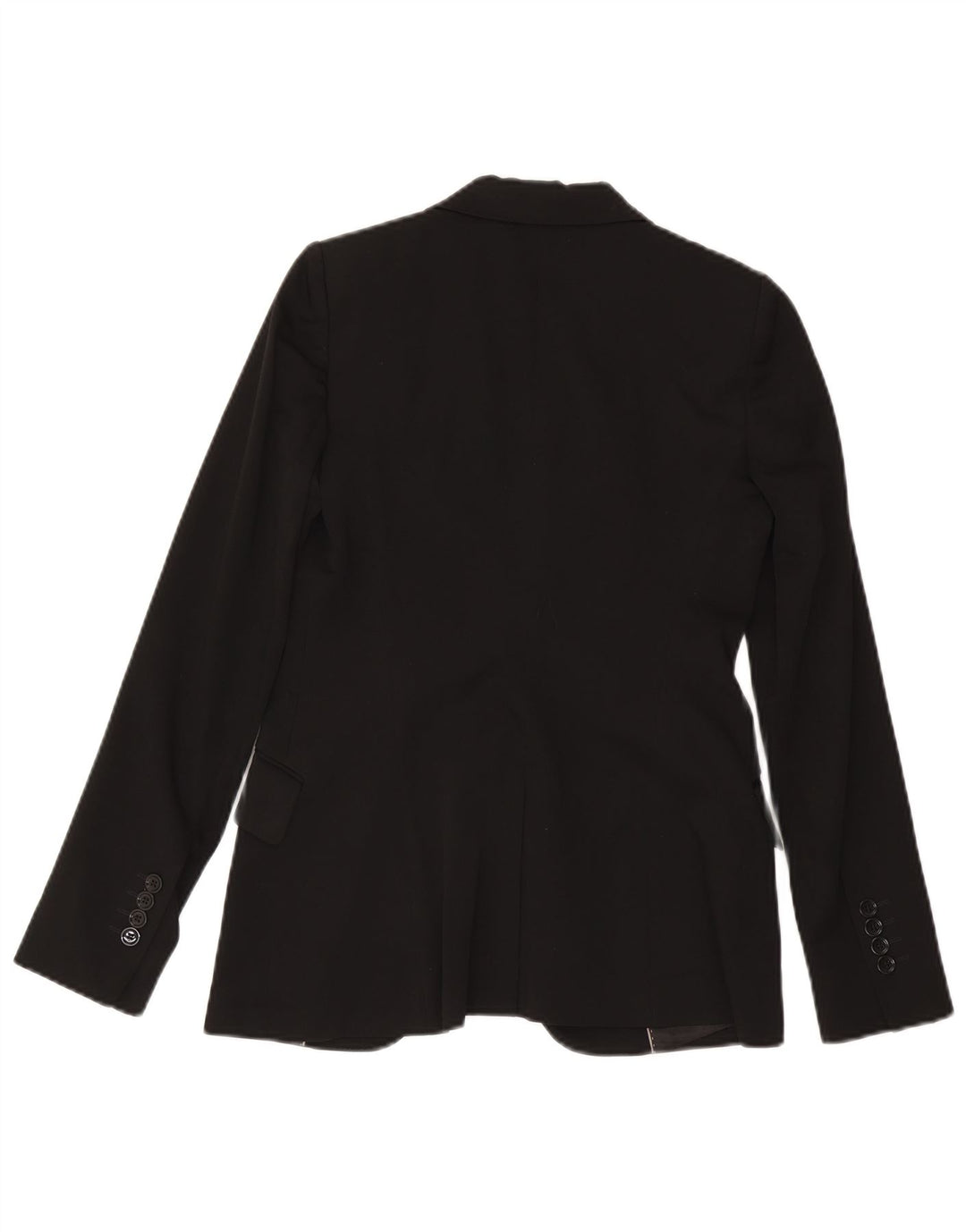 Massimo Dutti Damen-Blazerjacke mit 1 Knopf, EU 38, kleine schwarze Wolle