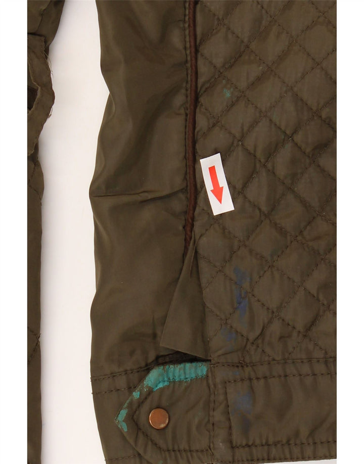 Zara Damen Militär-Steppjacke UK 16 Large Khaki