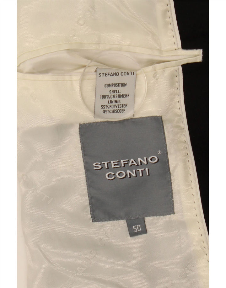 Stefano Conti Herrenmantel IT 50 Large Schwarz Kaschmir
