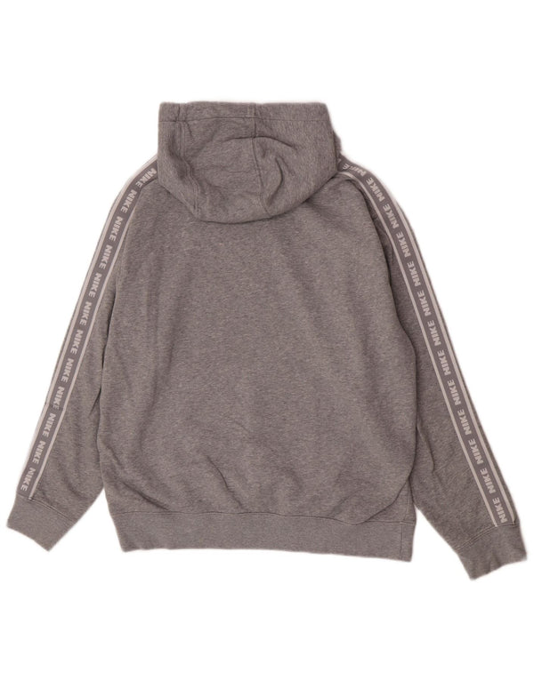 Nike Herren-Kapuzenpullover mit Grafik, mittelgrau gefleckte Baumwolle