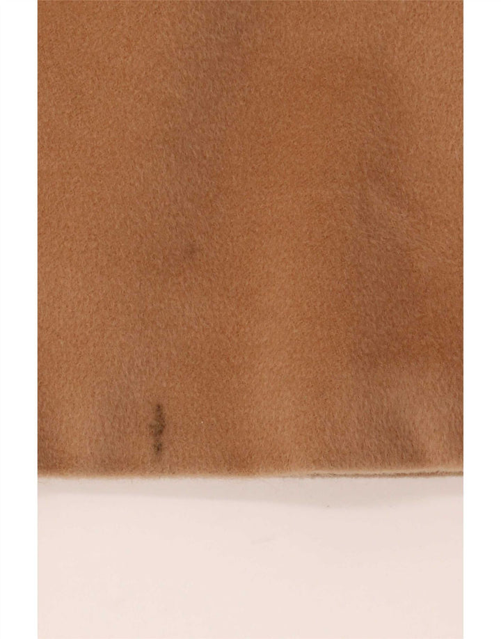 Max Mara Damen Übergroßer zweireihiger Mantel UK 8 Small Beige Wolle