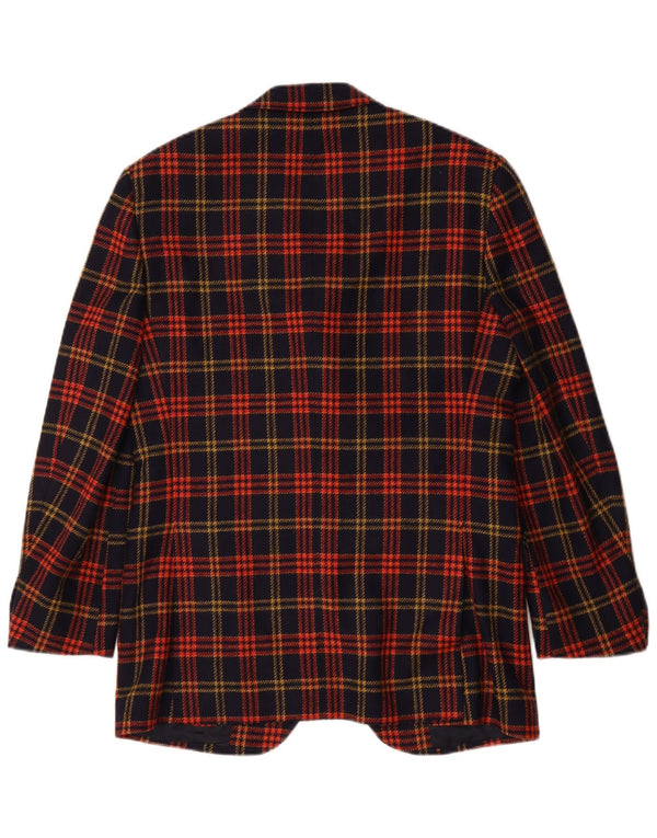 Sutor Mantellassi Herren 3-Knopf-Blazerjacke IT 46 Small Navy Blue Check