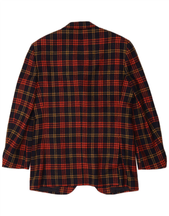 Sutor Mantellassi Herren 3-Knopf-Blazerjacke IT 46 Small Navy Blue Check