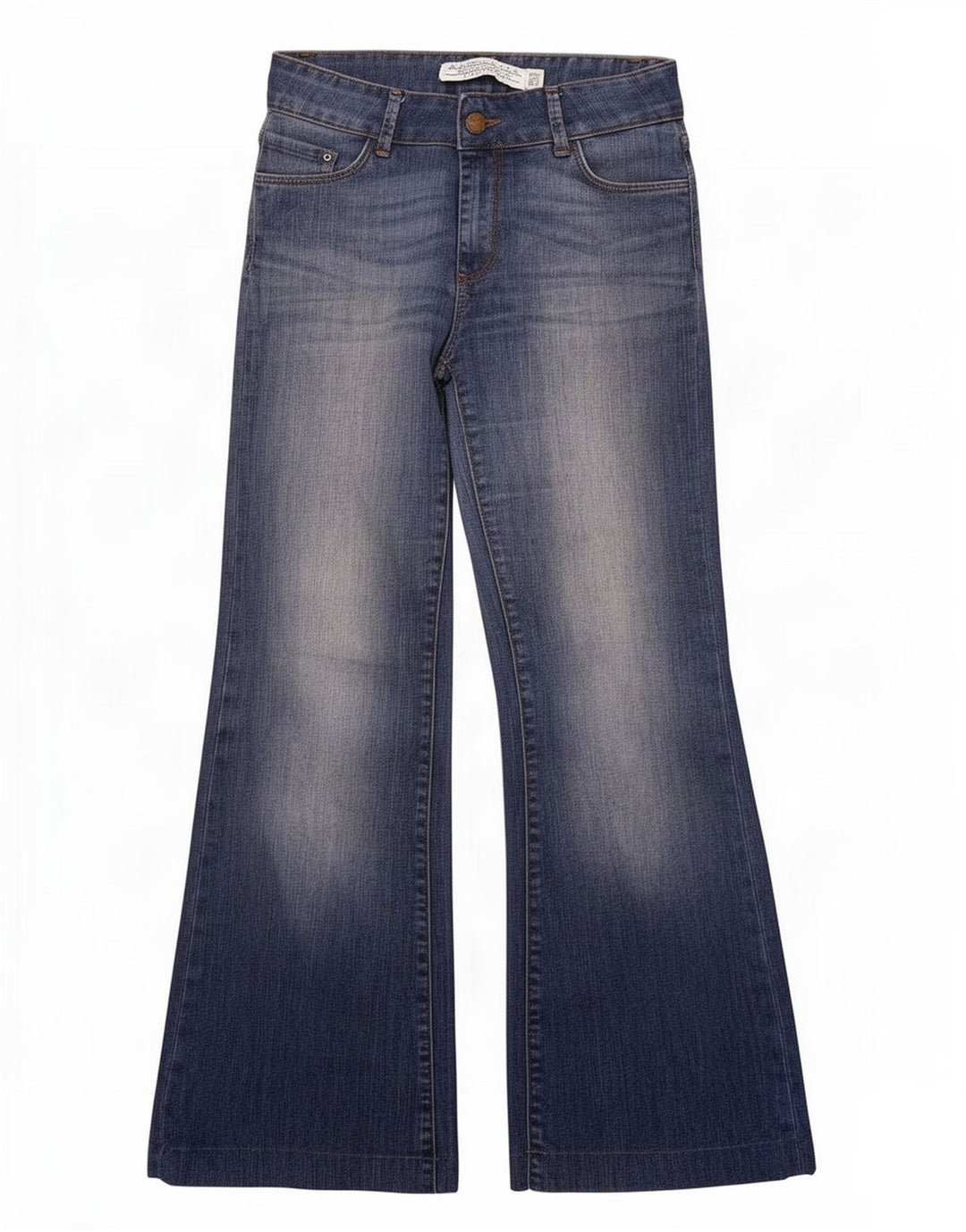 Zara Damen Schlagjeans EU 38 Small W28 L30 Blau