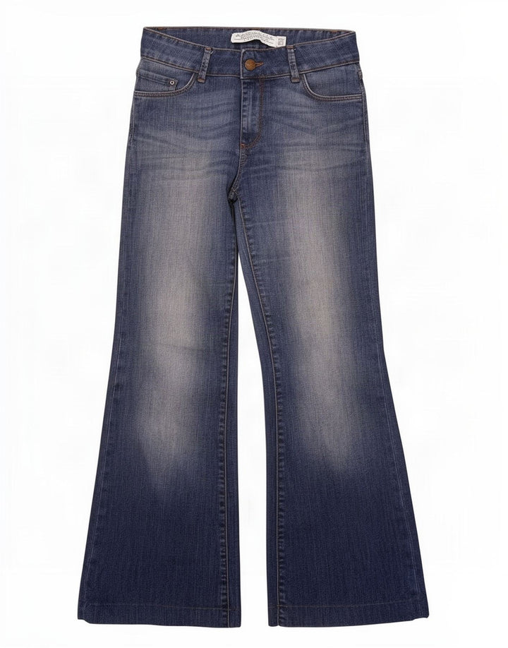 Zara Damen Schlagjeans EU 38 Small W28 L30 Blau
