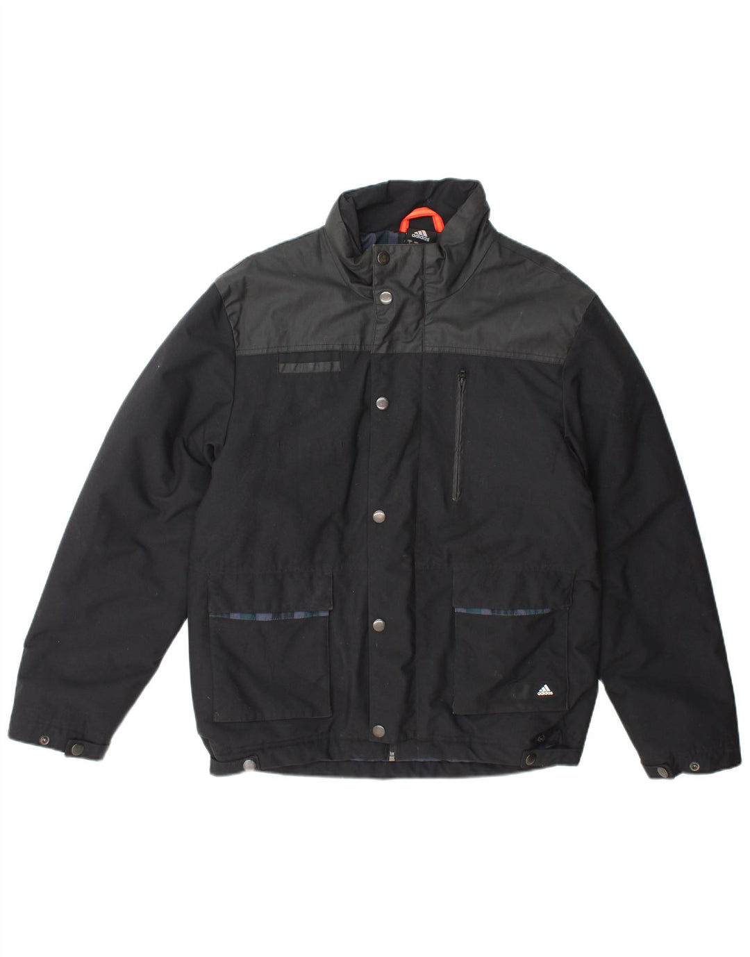 Adidas Herren Windjacke UK 36 Small Schwarz Colourblock Nylon
