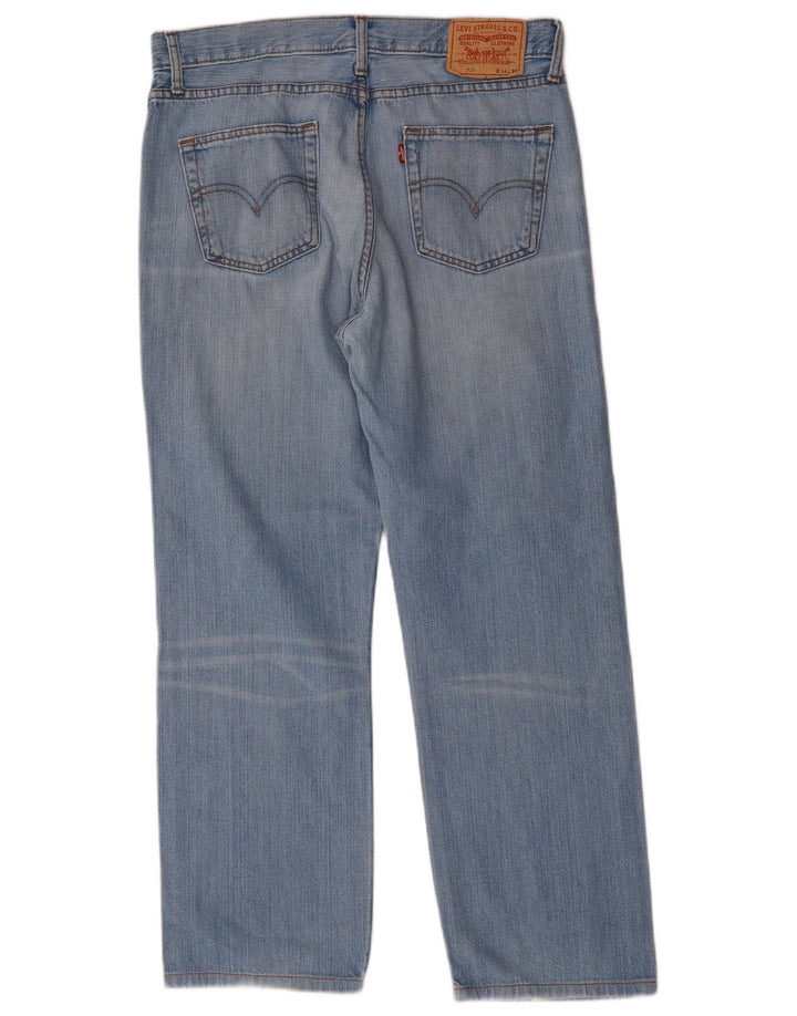 LEVI'S Mens Straight Jeans W34 L29 Blue Cotton