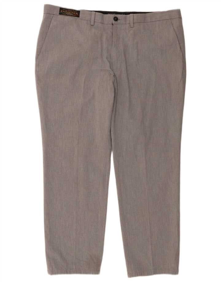Gerade Herren-Chinohose von Marks & Spencer, Breite 40, Länge 29, Grau, Baumwolle