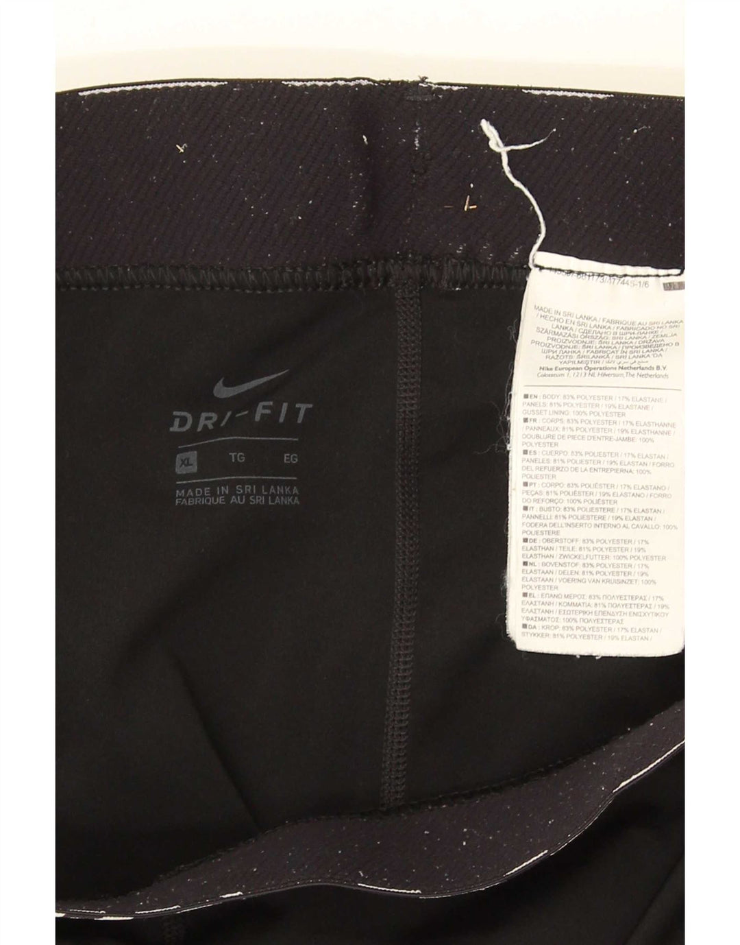 Nike Damen Dri Fit Capri Leggings UK 18 XL Schwarz Polyester